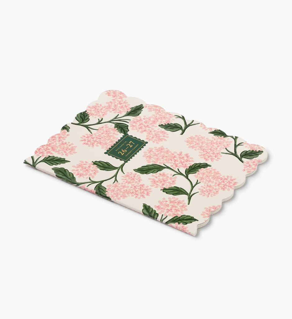 RIFLE PAPER CO. | 2027 Pink Hydrangea 12-Month Academic Appointment Notebook