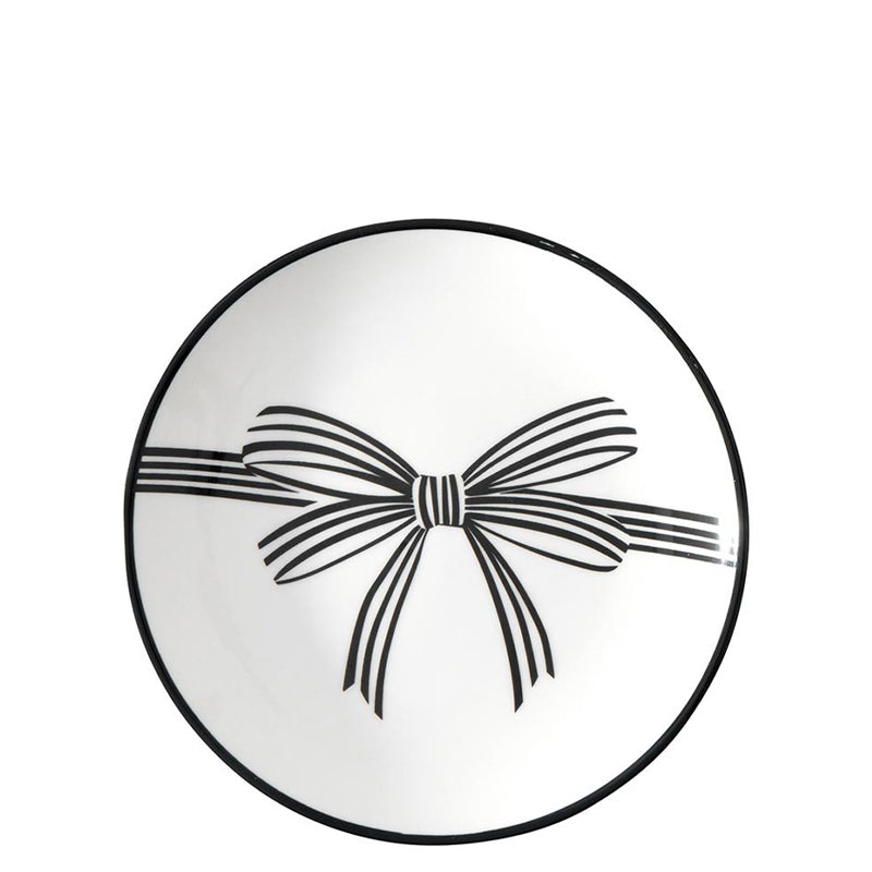 SANTA BARBARA DESIGN STUDIO | Black Bow Appetizer Plate/Trinket Tray