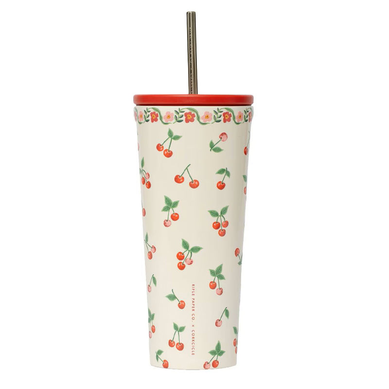 CORKCICLE | 24 oz. Cold Cup - Rifle Paper Co. Cherries