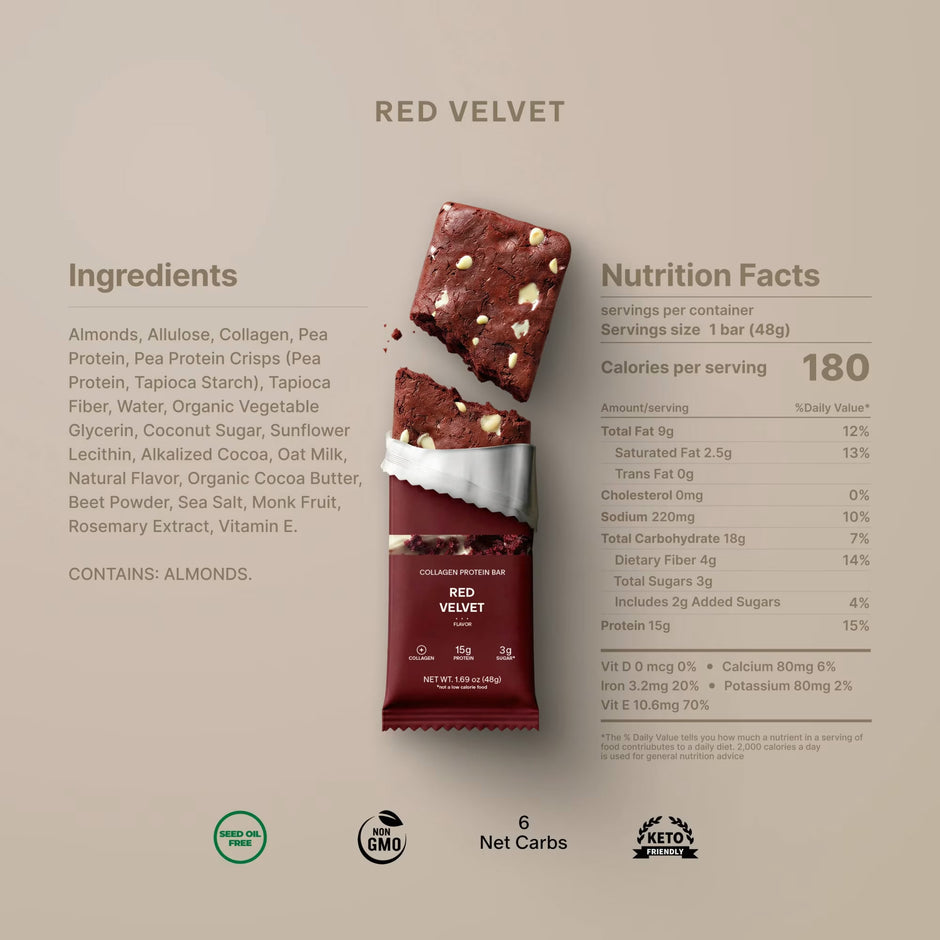 STARS + HONEY | Red Velvet Collagen Protein Bar