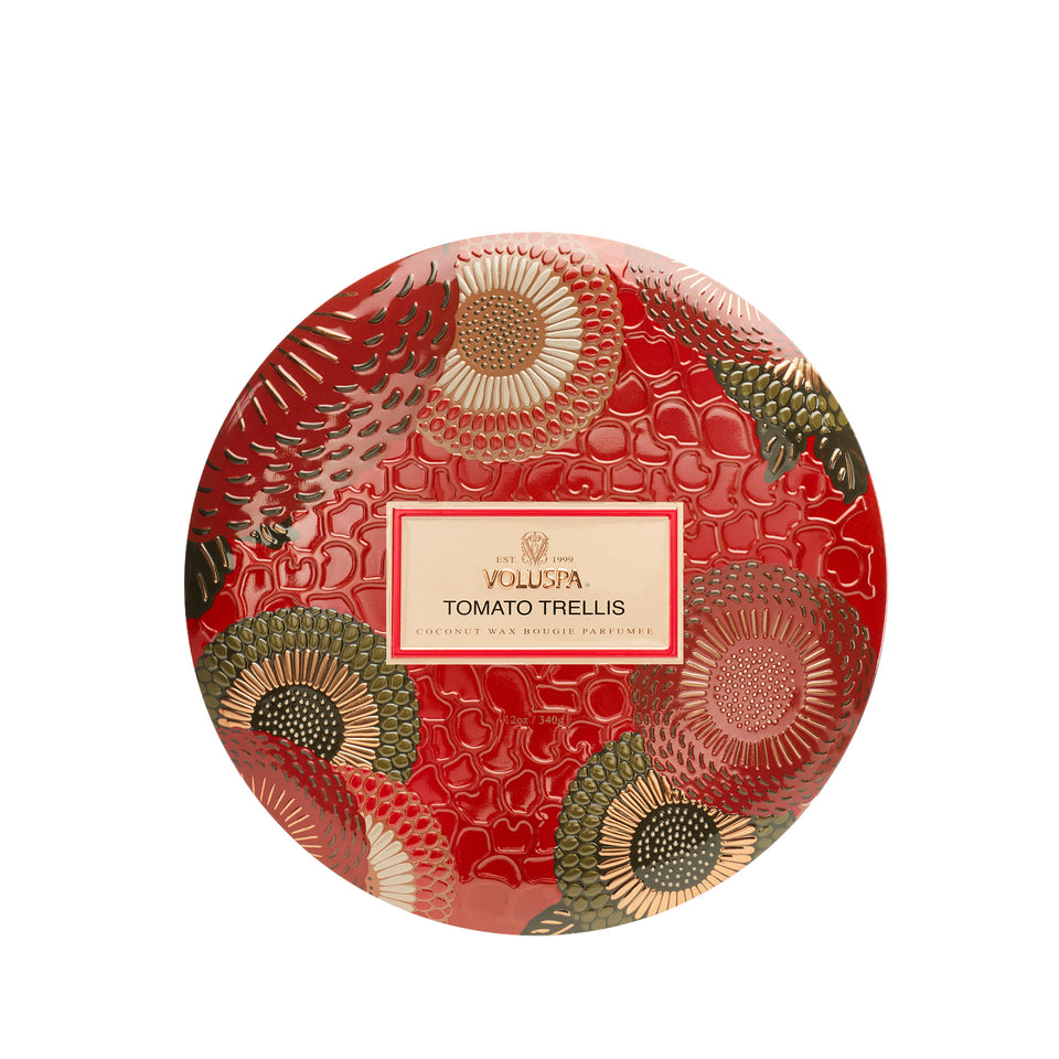 VOLUSPA | Tomato Trellis 3 Wick Tin Candle