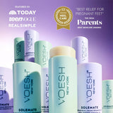 VOESH NEW YORK Heel Repair Duo Lavender with award badges and featured media logos