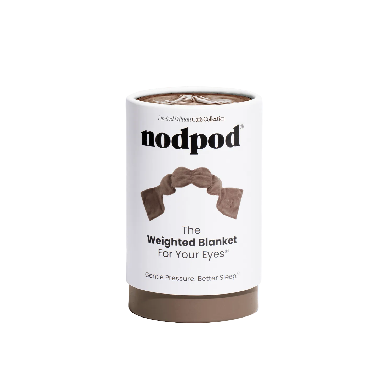 Nodpod weighted blanket packaging on a white background
