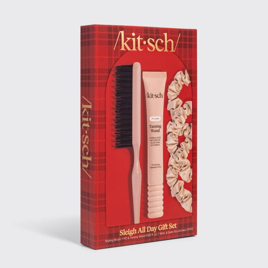 Kitsch Sleigh All Day 5pc Gift Set in red packaging displayed against white background