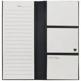 Portable Sticky Notes Booklet with lined pages, date field, and heart design by Sweet Water Decor