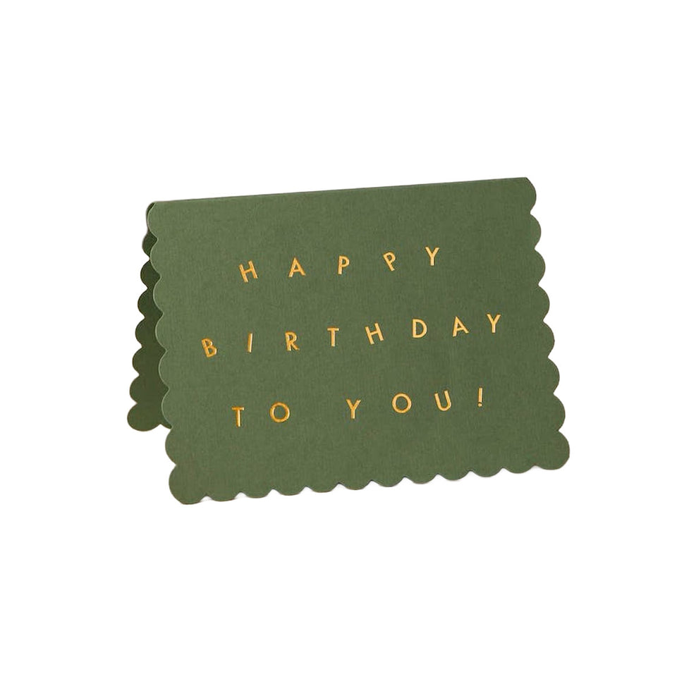 KATIE LEAMON | Scallop Happy Birthday To You Green