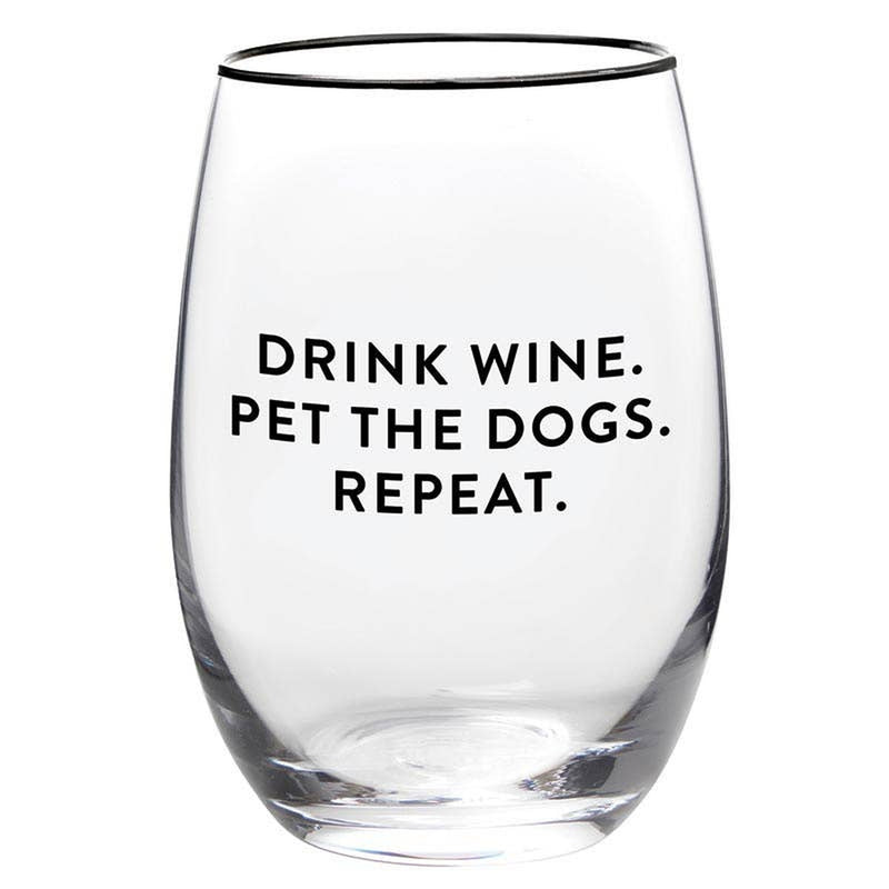 SANTA BARBARA DESIGN STUDIO | Wine Glass - Wine. Dogs. Repeat.