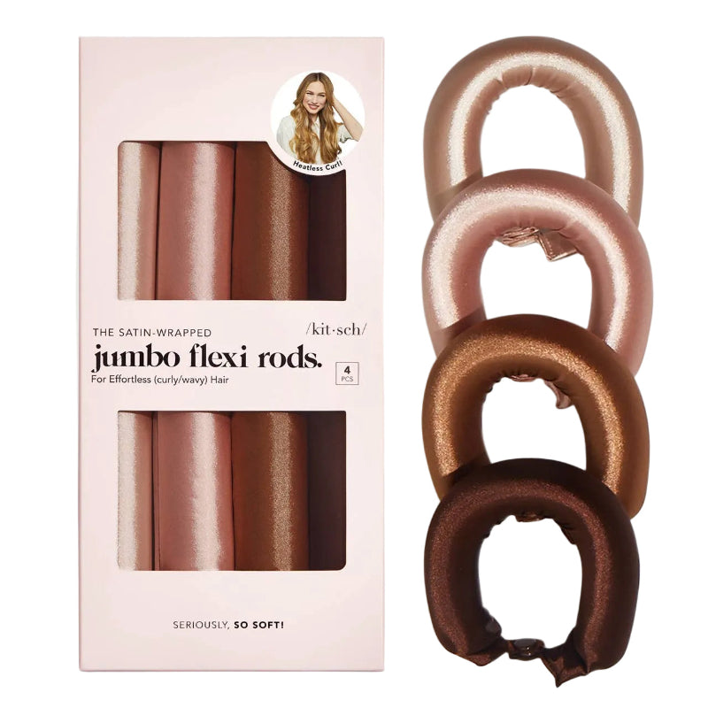 KITSCH | Satin Jumbo Flexi Rods - Rosewood