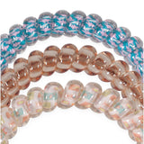 TELETIES Island Threads Small Hair Ties in turquoise, rose gold, and pastel colors