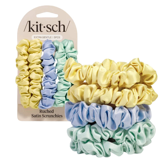 KITSCH | Ruched Satin Scrunchies