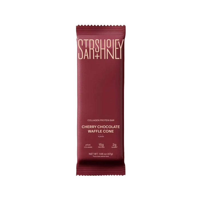 STARS + HONEY | Cherry Chocolate Waffle Cone Collagen Protein Bar