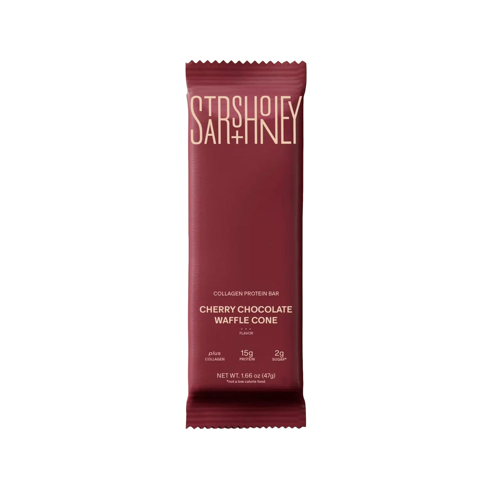 STARS + HONEY | Cherry Chocolate Waffle Cone Collagen Protein Bar