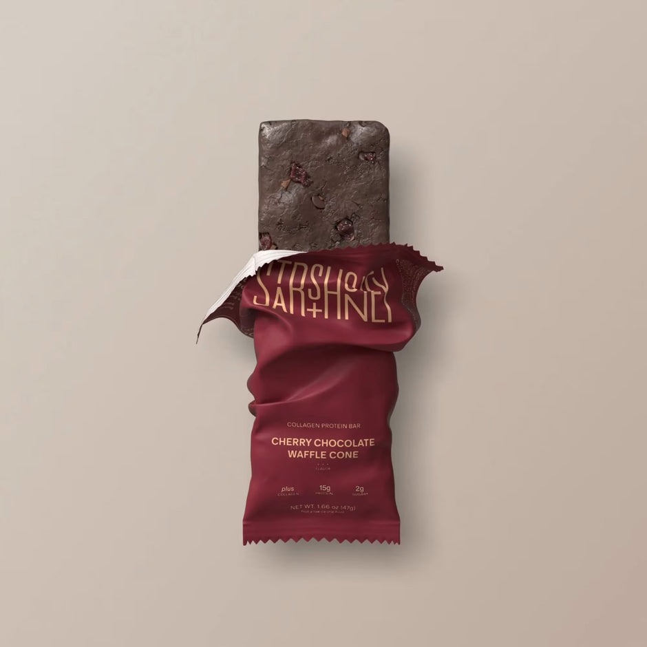 STARS + HONEY | Cherry Chocolate Waffle Cone Collagen Protein Bar