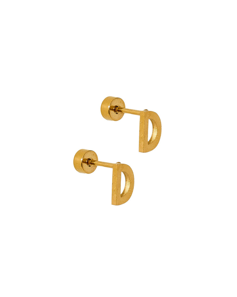 LINNY CO | Screwback Stud Earrings - Initial D