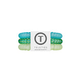 TELETIES Cabana Cutie Small Hair Ties in turquoise, lime green and cream colors