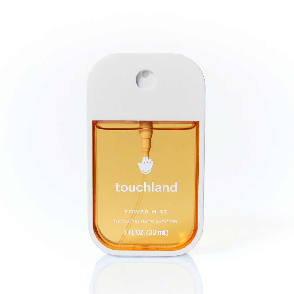 Touchland Power Mist hydrating hand sanitizer in Spiced Pumpkin-Tini flavor, 1 fl oz bottle