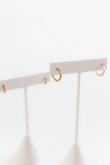 LINNY CO | Huggie Earrings - Scarlett Hoop Gold 12mm CZ