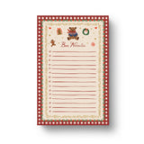 Rifle Paper Co. Beary Christmas Holiday Notepad with teddy bear and festive decorations