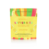 Spongellé Buffer Bits Juicy Orange body wash sponges in colorful packaging