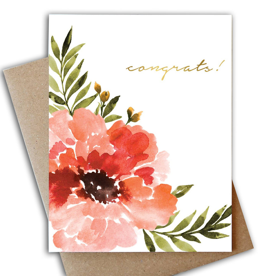 ABIGAIL JAYNE DESIGN | Anemone Congrats Greeting Card