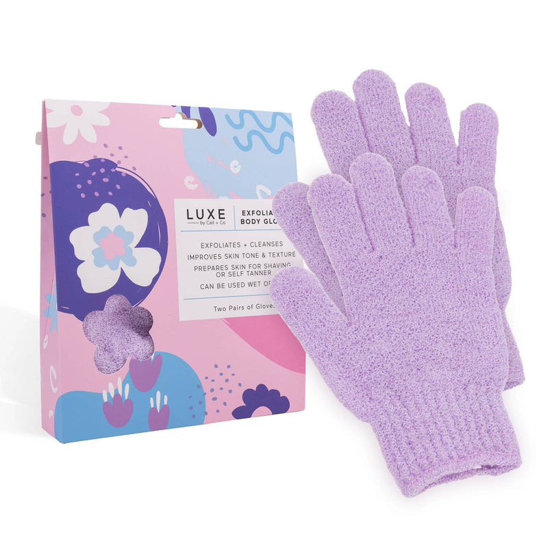 CAIT + CO | Exfoliating Body Gloves - Purple