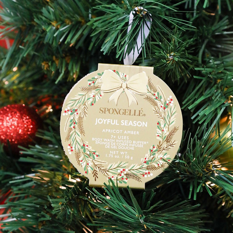 SPONGELLE-Joyful-Season-Holiday-Wreath-Apricot-Amber