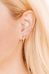 LINNY CO | Huggie Earrings - Scarlett Hoop Gold 12mm CZ