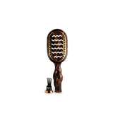 TELETIES Mini Vented Brush Tortoise with styling tools on black base