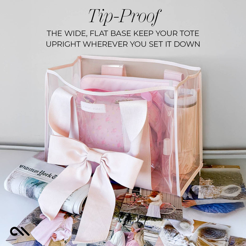 CASE-MATE | Ballet Pink Bow Beach Tote w/ Phone Pouch