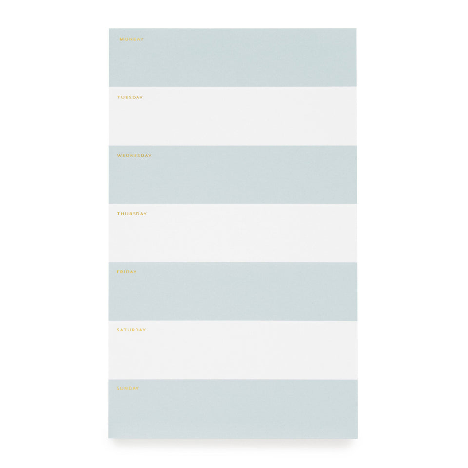 SUGAR PAPER | Blue Striped Weekly Notepad