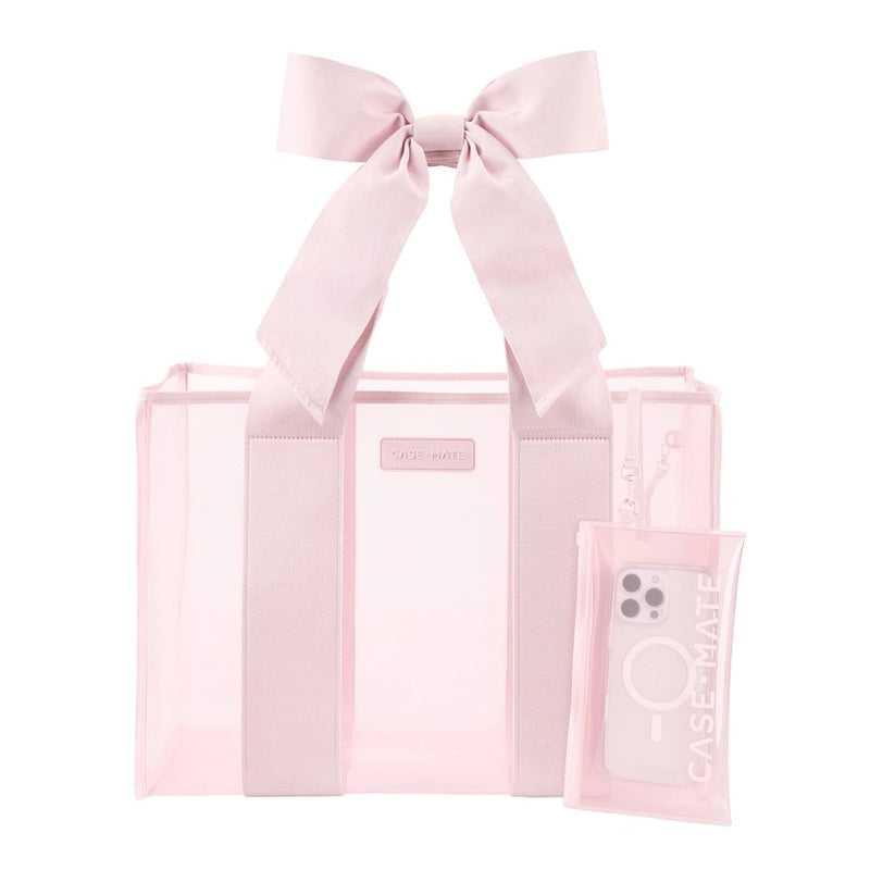 CASE-MATE | Ballet Pink Bow Beach Tote w/ Phone Pouch