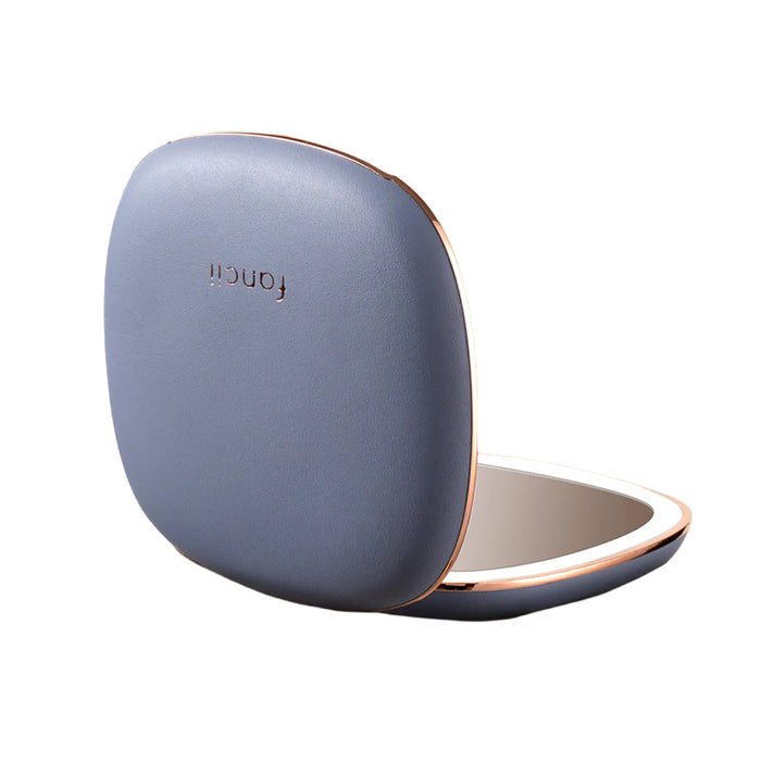 FANCII | Mila 2 Compact Mirror with LED Lights in Harbor Blue
