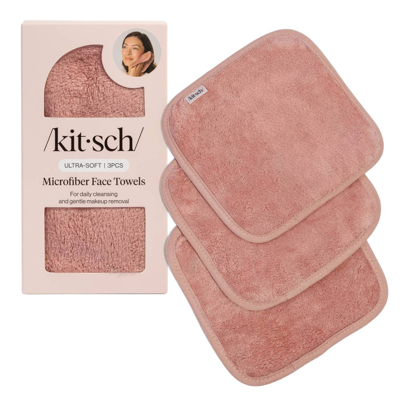 KITSCH | Microfiber Face Towels 3pc Set - Terracotta