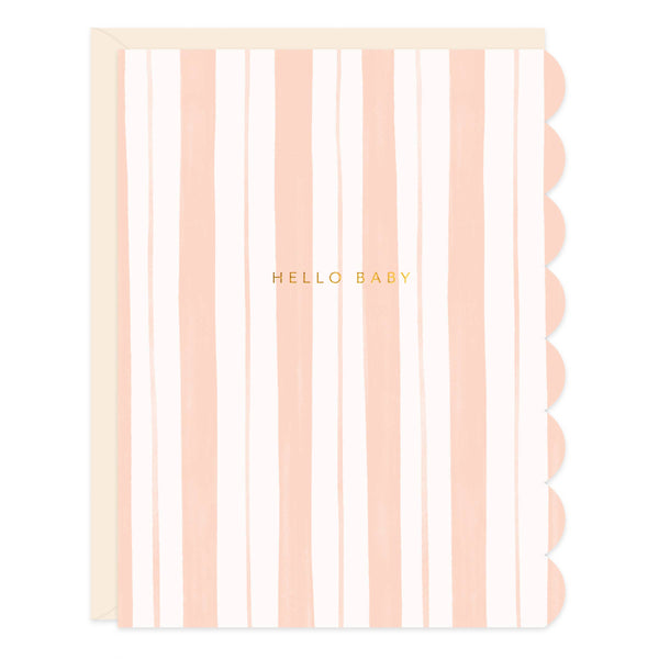 RAMONA & RUTH | Baby Stripes Pink Card - Baby Shower