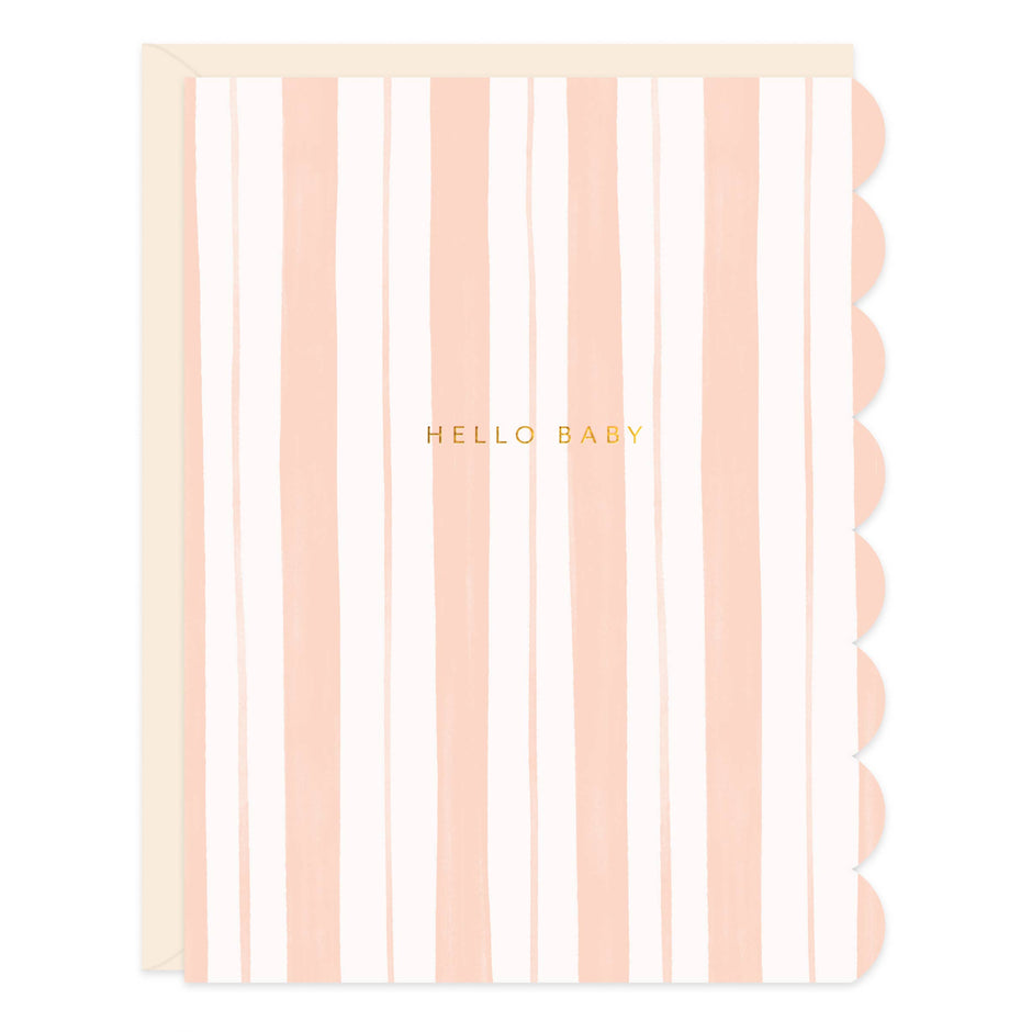 RAMONA & RUTH | Baby Stripes Pink Card - Baby Shower