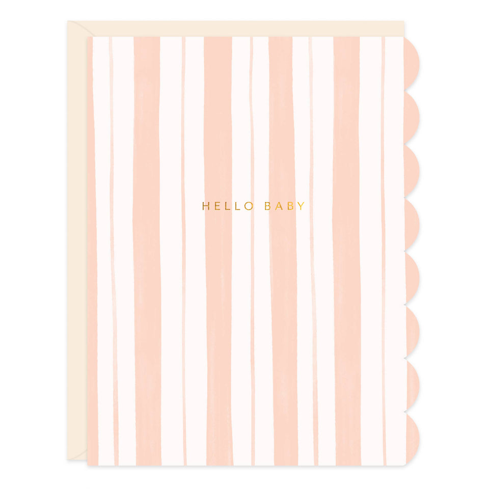 RAMONA & RUTH | Baby Stripes Pink Card - Baby Shower
