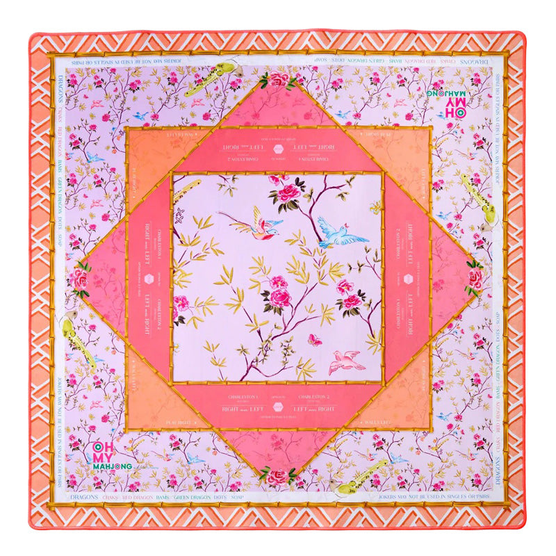 OH MY MAHJONG | Goldie Mahjong Mat in Tube - flat view