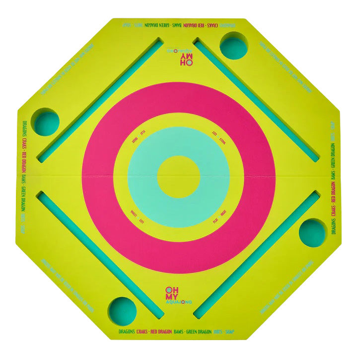 Oh My Mahjong Aqua Jong Pool Mat Green detail