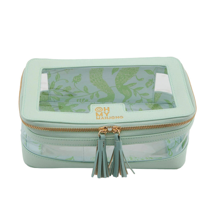 OH MY MAHJONG | Mint Tile Storage Bag - exterior