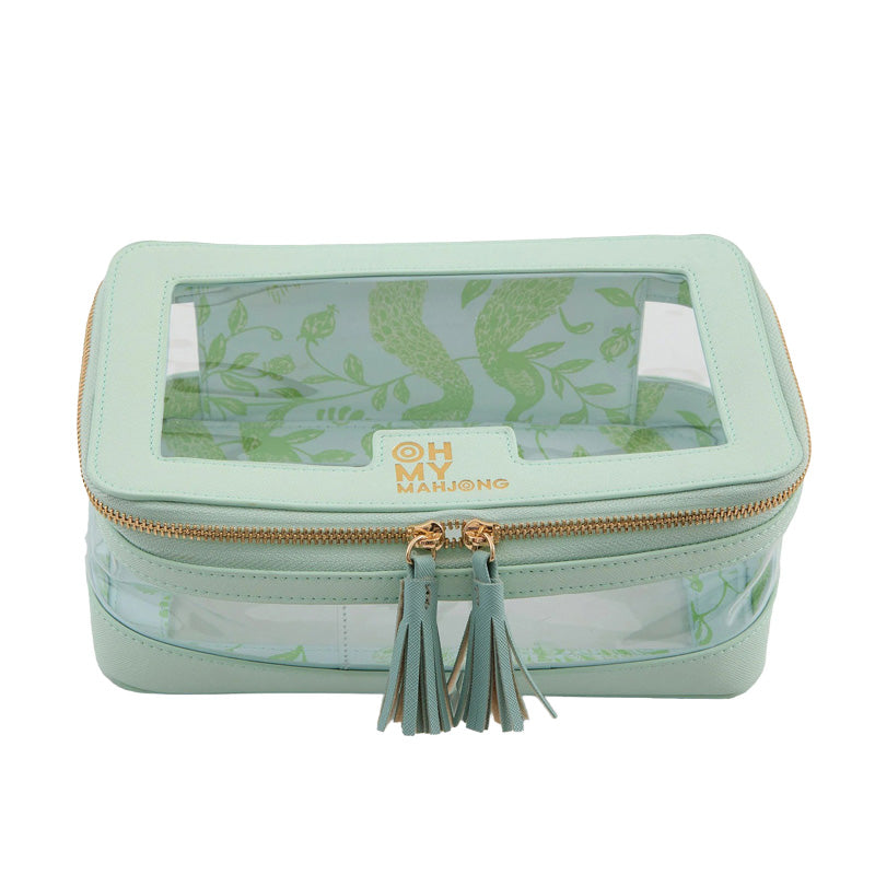 OH MY MAHJONG | Mint Tile Storage Bag - exterior