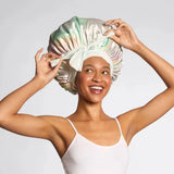 KITSCH | Adjustable Oversized Satin Bonnet - Aura