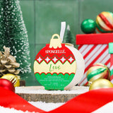 Spongellé Love Persimmon Holiday Ornament body wash infused buffer hanging among holiday decorations