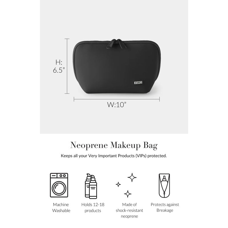 kusshi-neoprene-makeup-bag-black-infographic