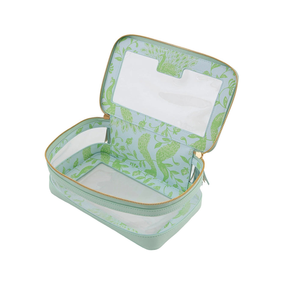 OH MY MAHJONG | Mint Tile Storage Bag - open interior