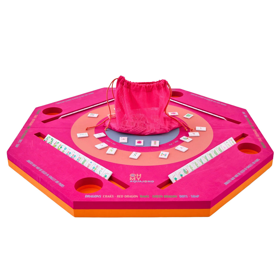 Oh My Mahjong Aqua Jong Pool Mat Pink lifestyle