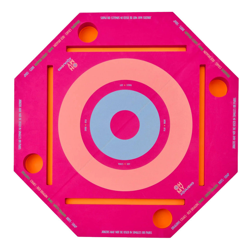 Oh My Mahjong Aqua Jong Pool Mat Pink styled
