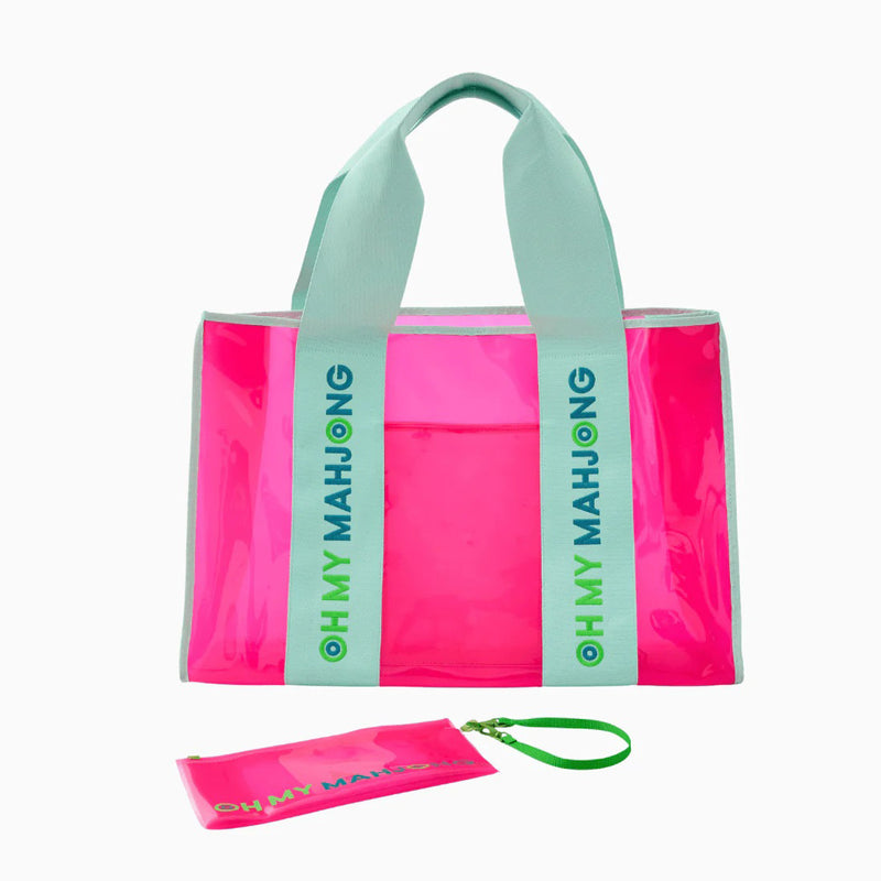 Oh My Mahjong | Pink Beach Bag