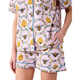 PRINTFRESH | Sweet Bee Short PJ Set - Pink Petal
