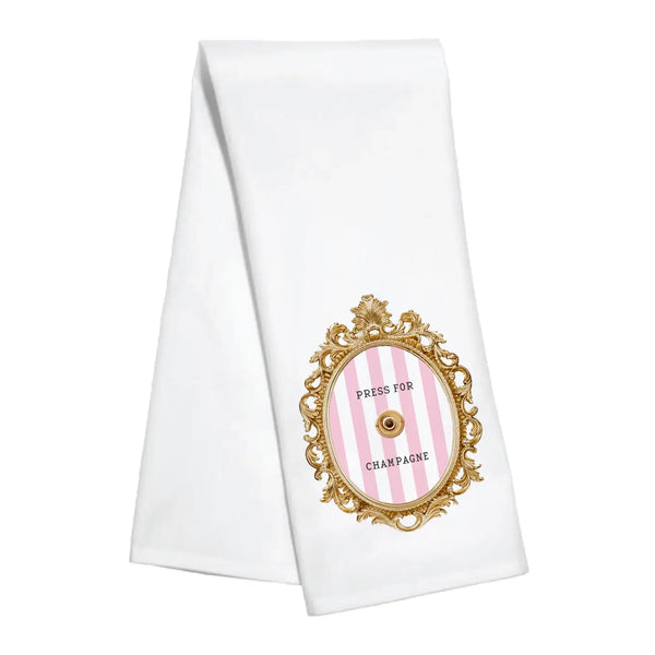 TOSS DESIGNS | Kitchen Towel - Press For Champagne Stripe