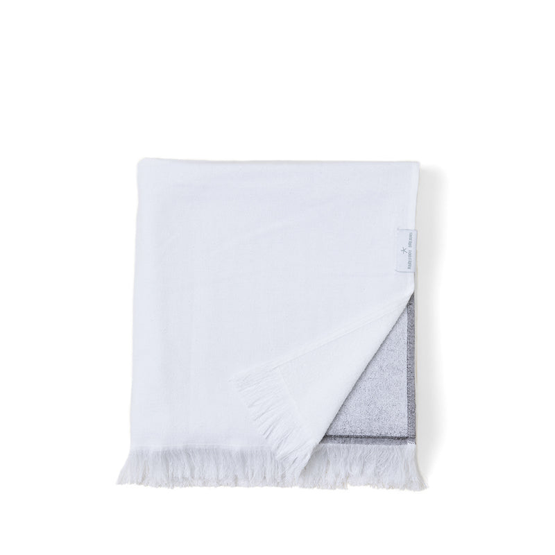 woven look on face side and plush cotton terry on the back to ensure absorbency-folded-carbon